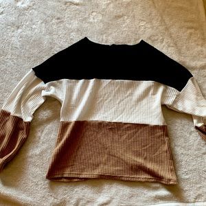 Horizontal striped sweater